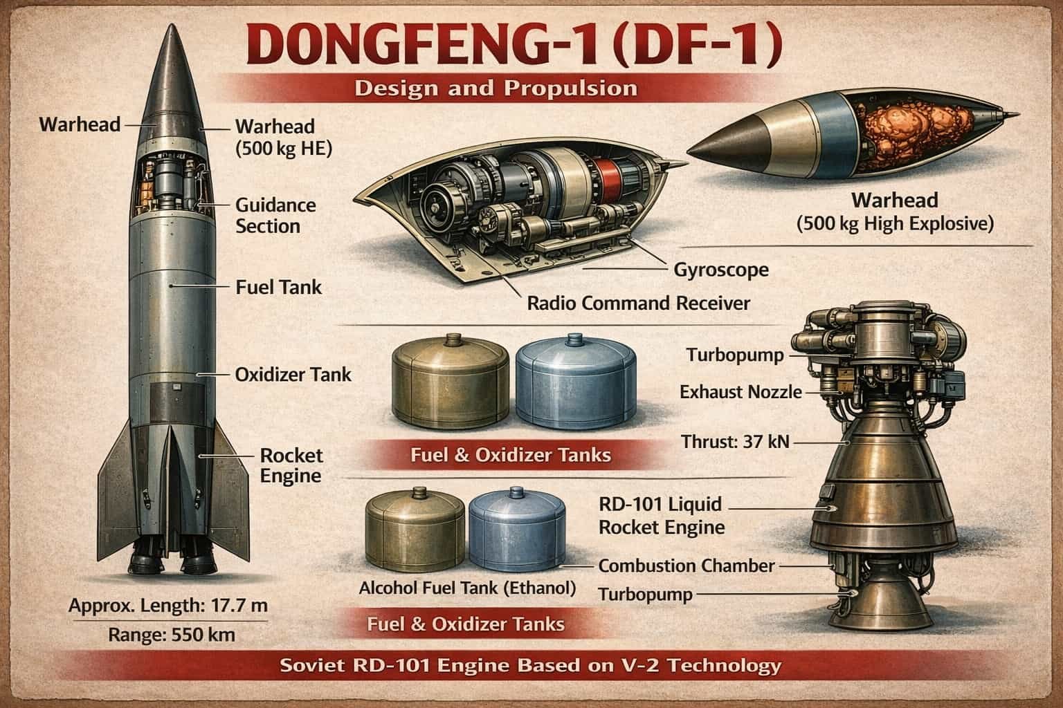 Dongfeng‑1 (DF‑1) Design and Propulsion